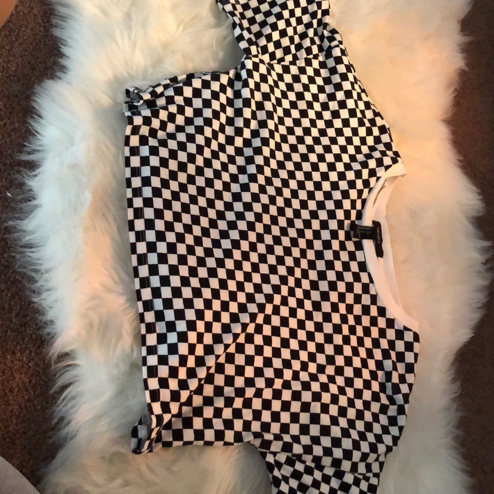 Checkered Crop Top